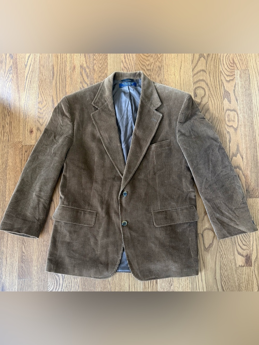 Vintage Brooks Brothers 40S Corduroy Sport Coat Brown Blazer Union Made USA